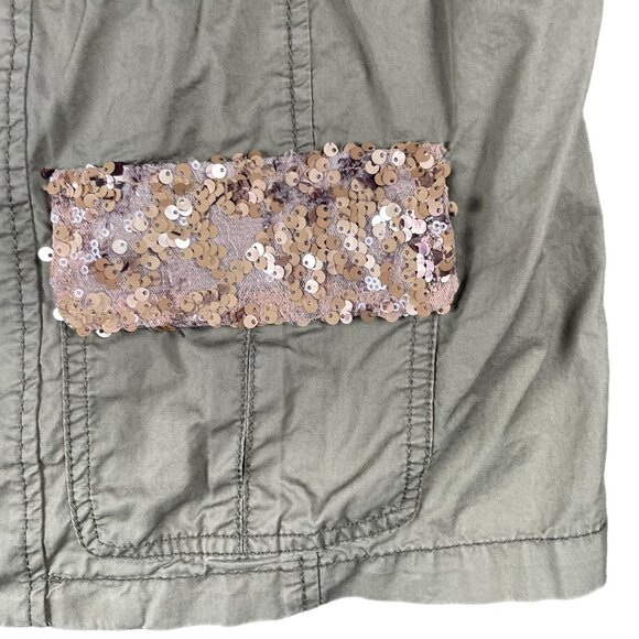 Chicos Womens Vest 0/S Green Office Work Career Sequin Capsule Everyday Minimal - Picture 5 of 13